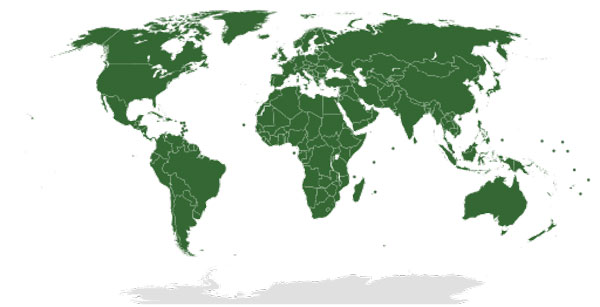 kort over FN medlemslande